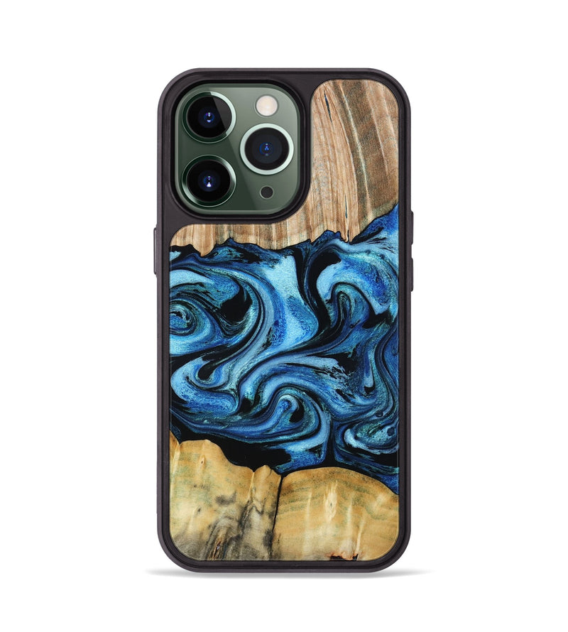 iPhone 13 Pro Wood Phone Case - Marylou (Blue, 789334)