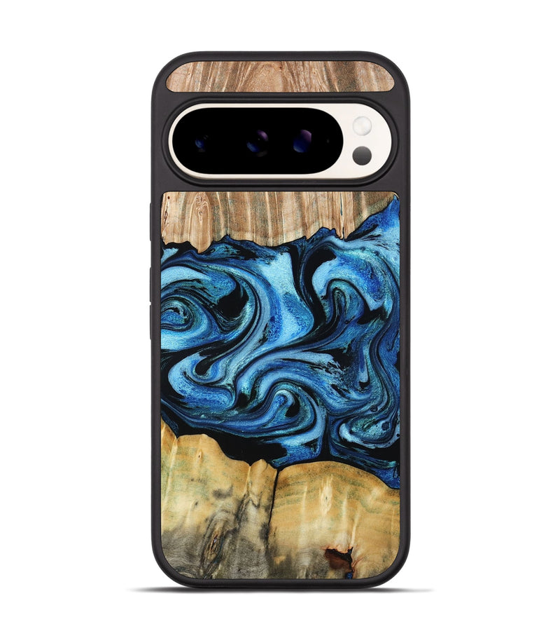 Pixel 9 Wood Phone Case - Marylou (Blue, 789334)