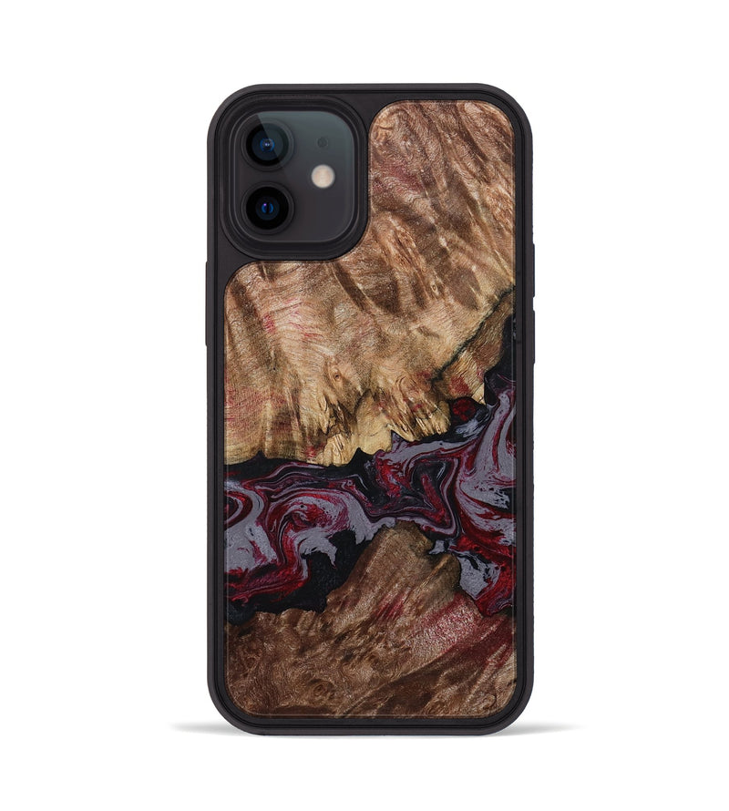 iPhone 12 Wood Phone Case - Durward (Red, 789357)