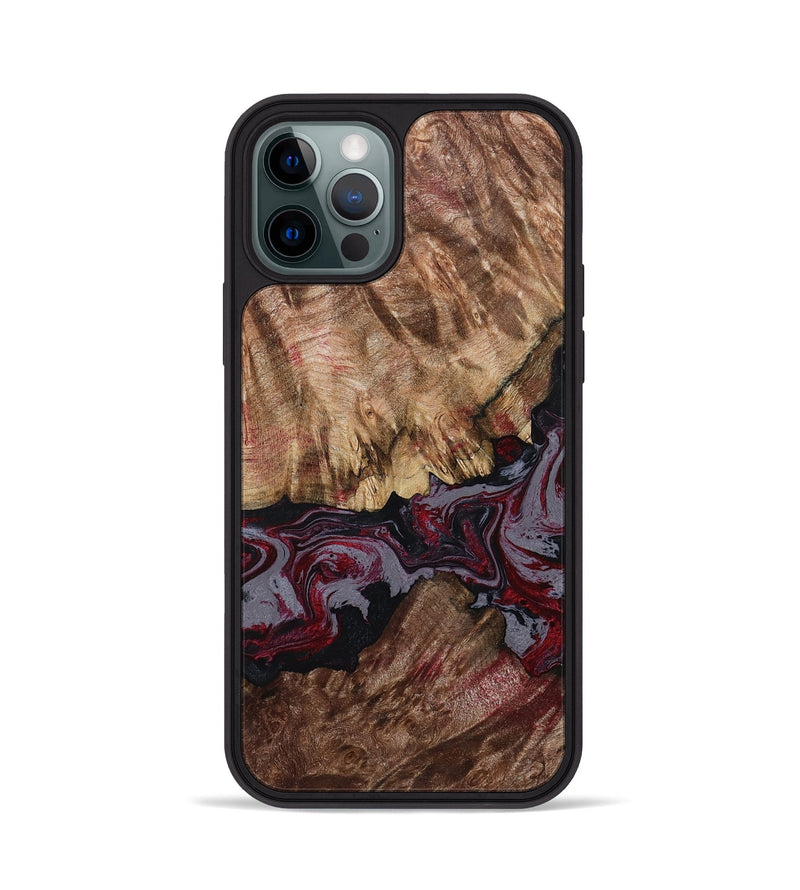 iPhone 12 Pro Wood Phone Case - Durward (Red, 789357)