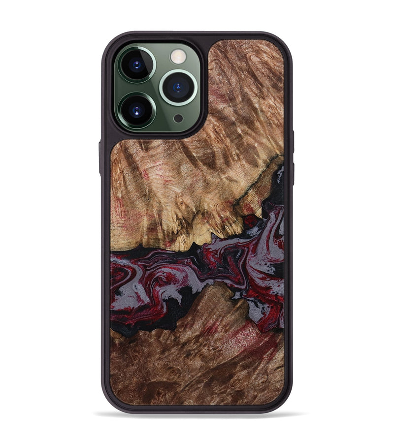 iPhone 13 Pro Max Wood Phone Case - Durward (Red, 789357)
