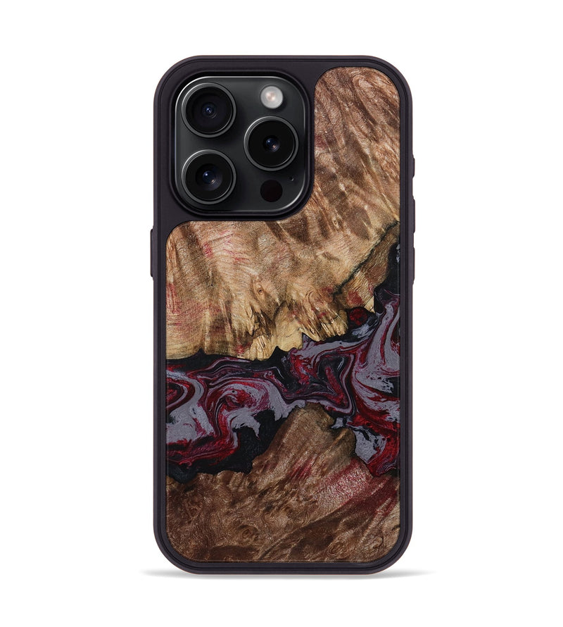 iPhone 15 Pro Wood Phone Case - Durward (Red, 789357)