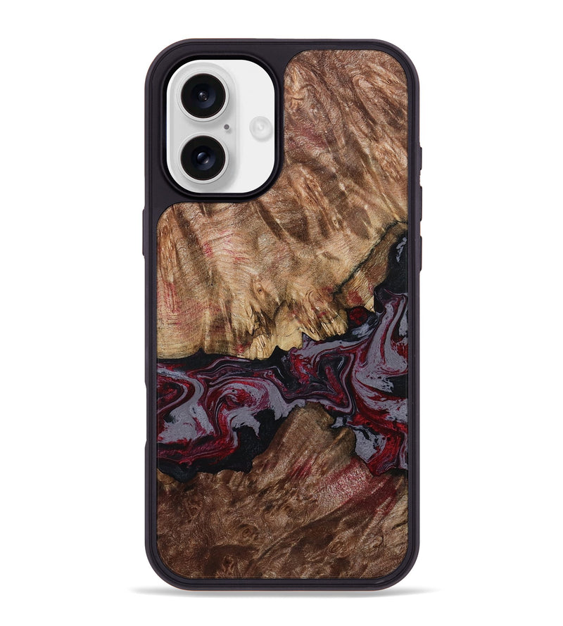 iPhone 16 Plus Wood Phone Case - Durward (Red, 789357)