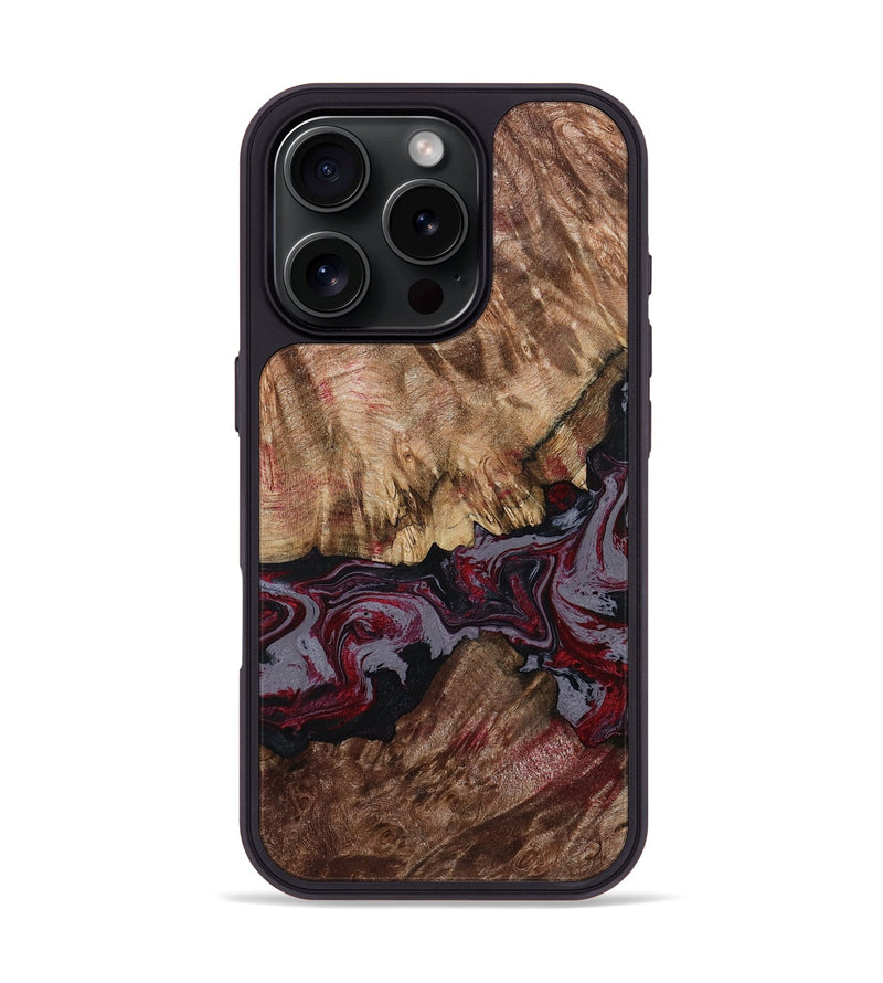 iPhone 16 Pro Wood Phone Case - Durward (Red, 789357)
