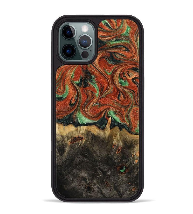 iPhone 12 Pro Max Wood Phone Case - Verla (Green, 789360)