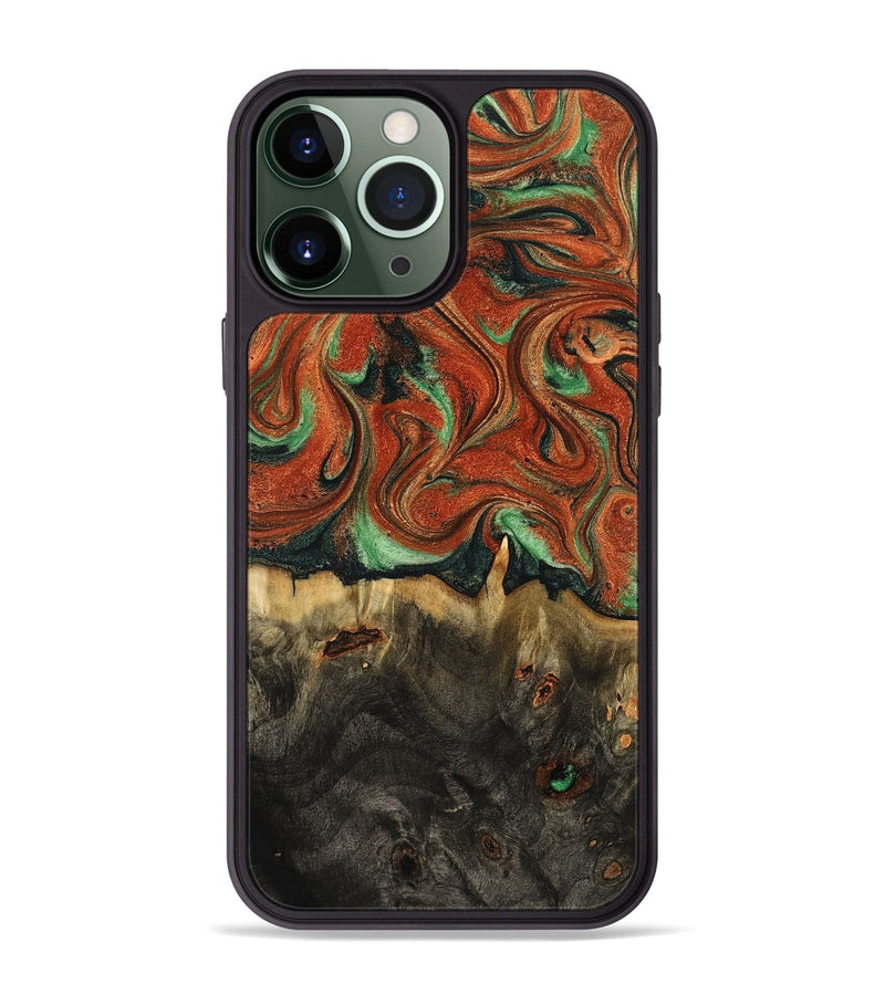 iPhone 13 Pro Max Wood Phone Case - Verla (Green, 789360)