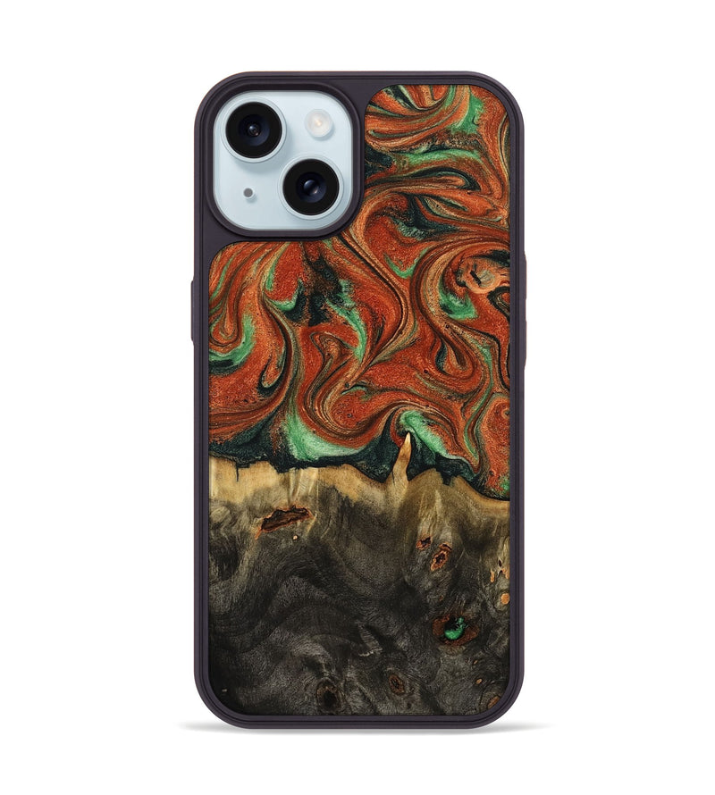 iPhone 15 Wood Phone Case - Verla (Green, 789360)
