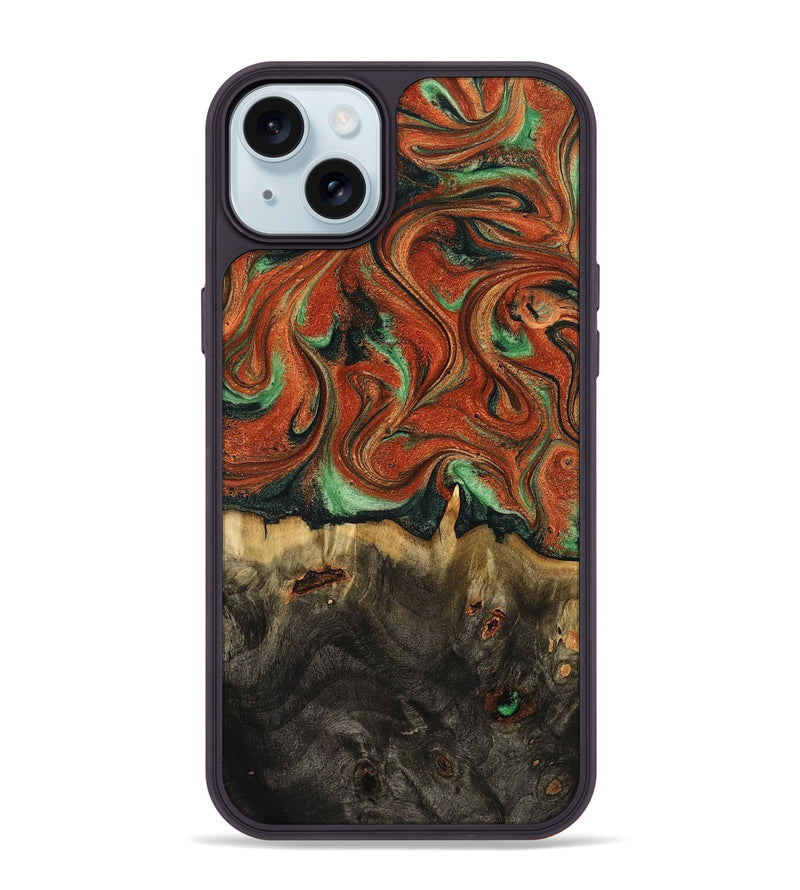 iPhone 15 Plus Wood Phone Case - Verla (Green, 789360)