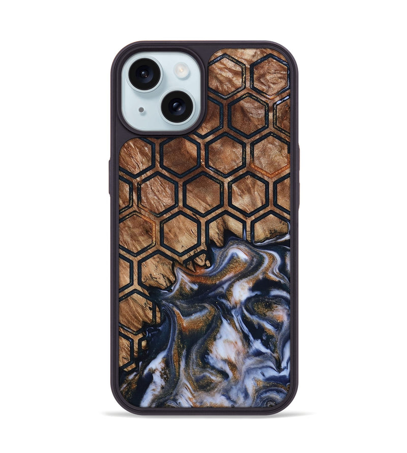 iPhone 15 Wood Phone Case - Estelle (Pattern, 789383)