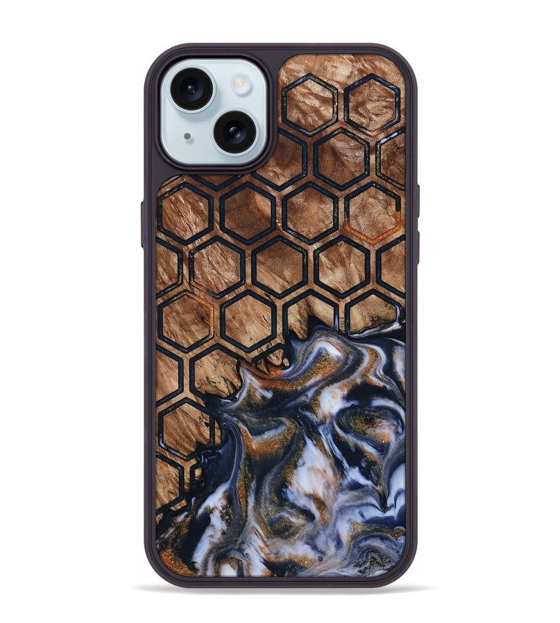iPhone 15 Plus Wood Phone Case - Estelle (Pattern, 789383)
