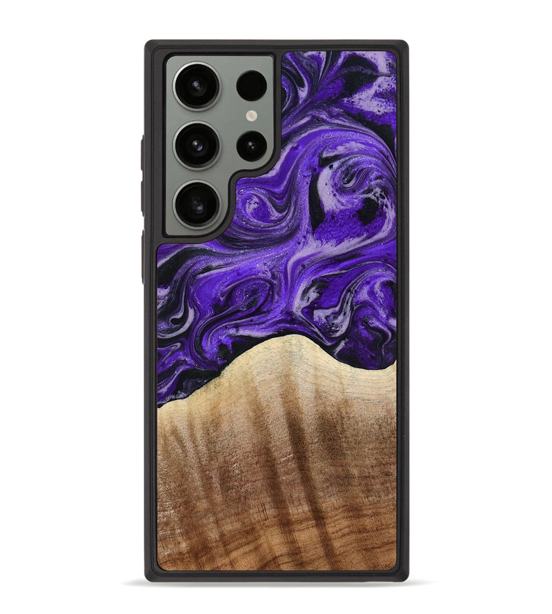 Galaxy S23 Ultra Wood Phone Case - Emerald (Purple, 789410)