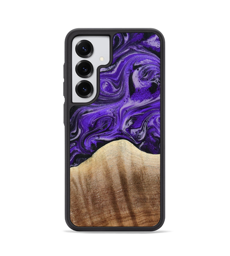 Galaxy S25 Wood Phone Case - Emerald (Purple, 789410)