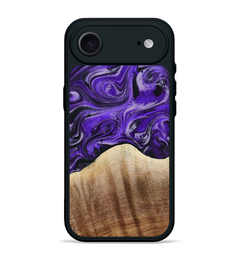 iPhone 17 Air Wood Phone Case - Emerald (Purple, 789410)