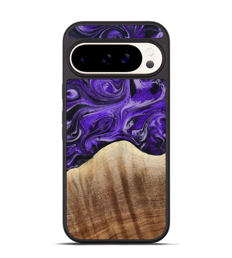 Pixel 9 Wood Phone Case - Emerald (Purple, 789410)