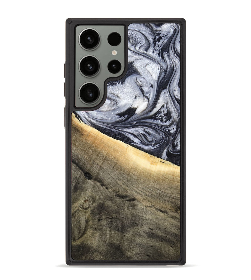 Galaxy S23 Ultra Wood Phone Case - Akeelah (Black & White, 789415)