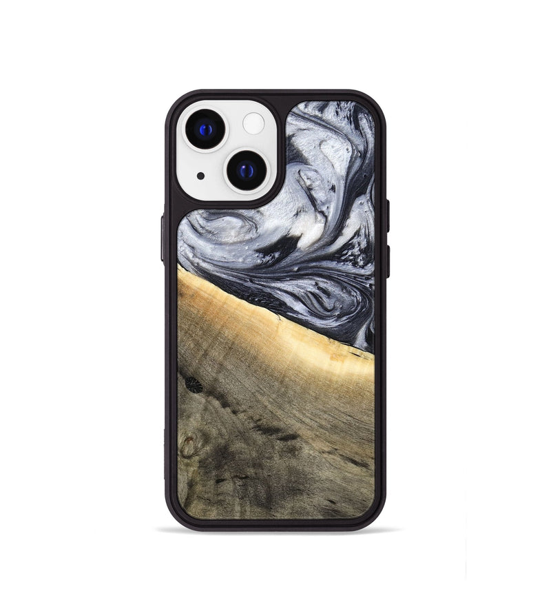 iPhone 13 mini Wood Phone Case - Akeelah (Black & White, 789415)