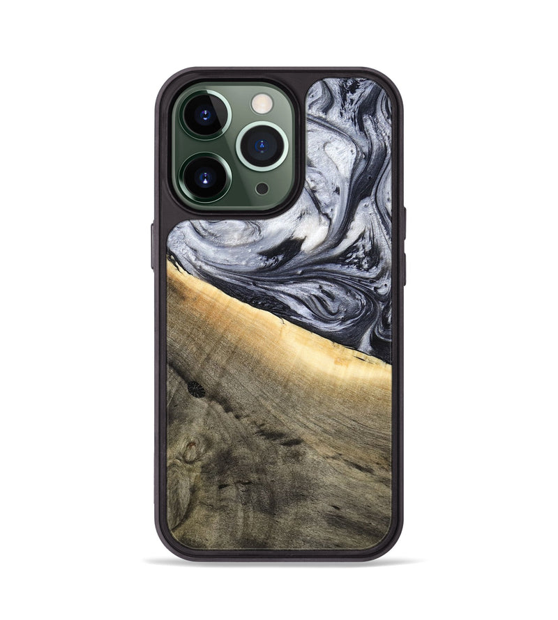 iPhone 13 Pro Wood Phone Case - Akeelah (Black & White, 789415)