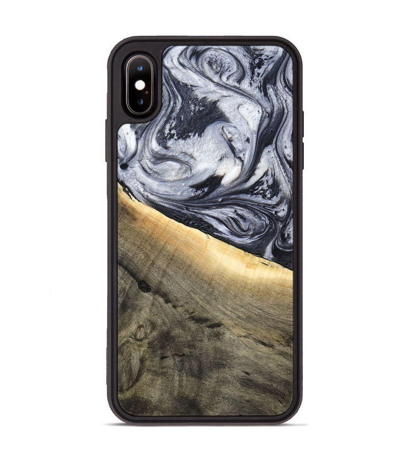 iPhone Xs Max Wood Phone Case - Akeelah (Black & White, 789415)