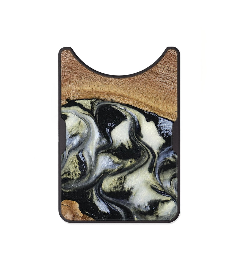 Alloy Wood Wallet - Jessica (Black & White, 789417)