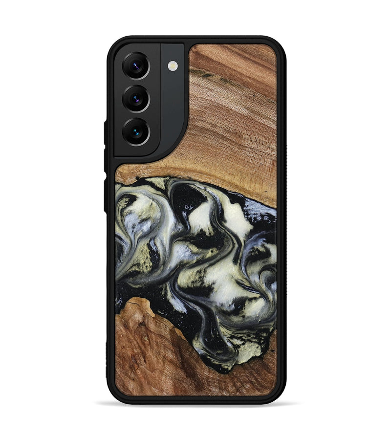 Galaxy S22 Plus Wood Phone Case - Jessica (Black & White, 789417)