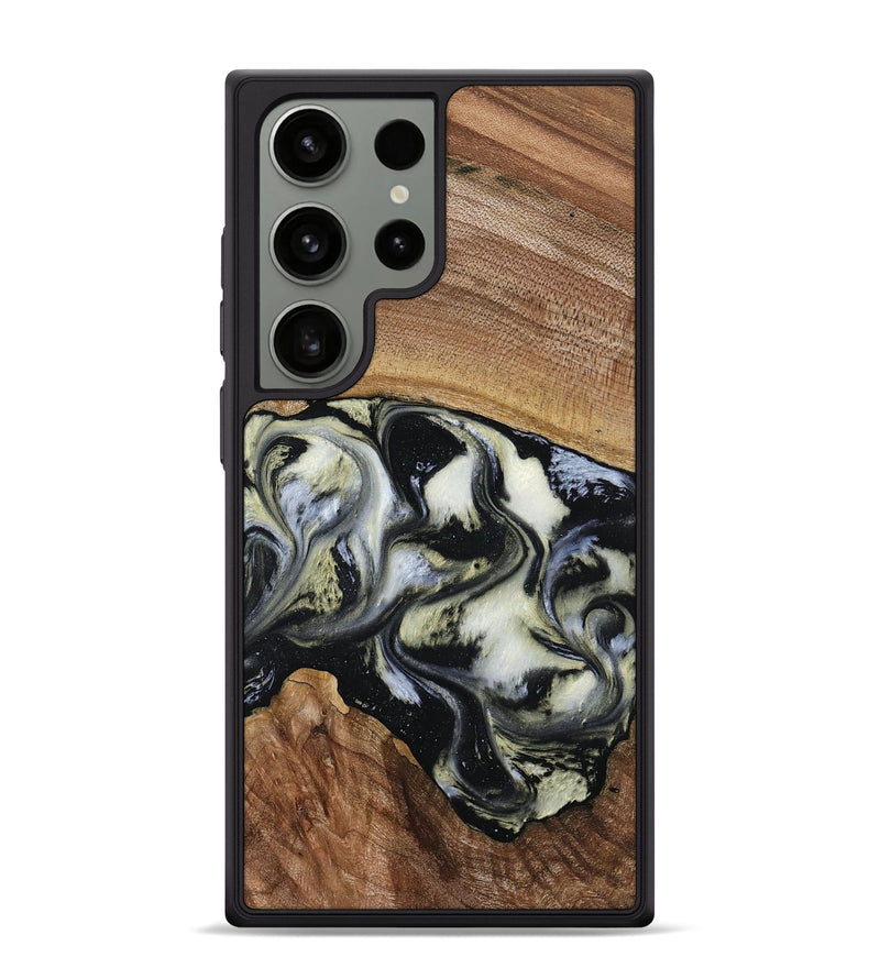 Galaxy S24 Ultra Wood Phone Case - Jessica (Black & White, 789417)