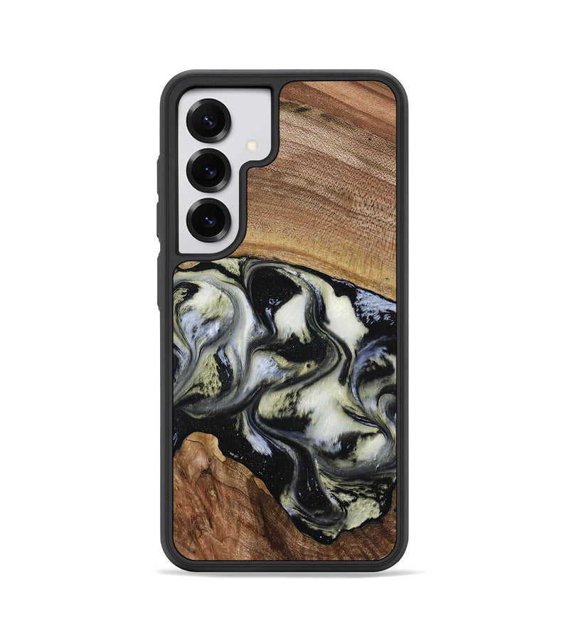 Galaxy S25 Wood Phone Case - Jessica (Black & White, 789417)