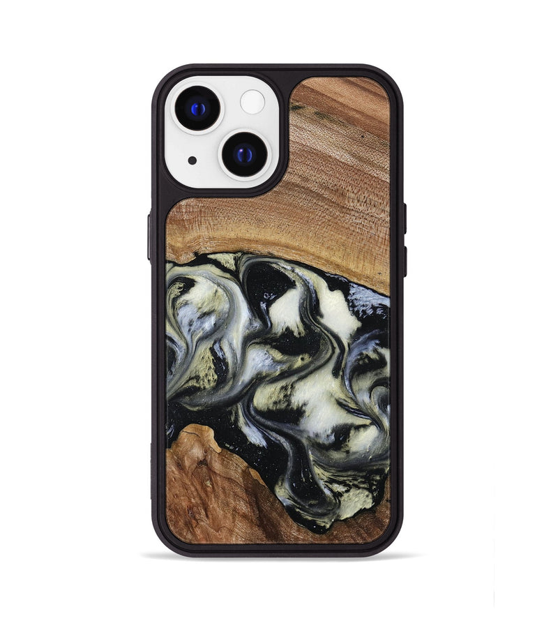 iPhone 13 Wood Phone Case - Jessica (Black & White, 789417)