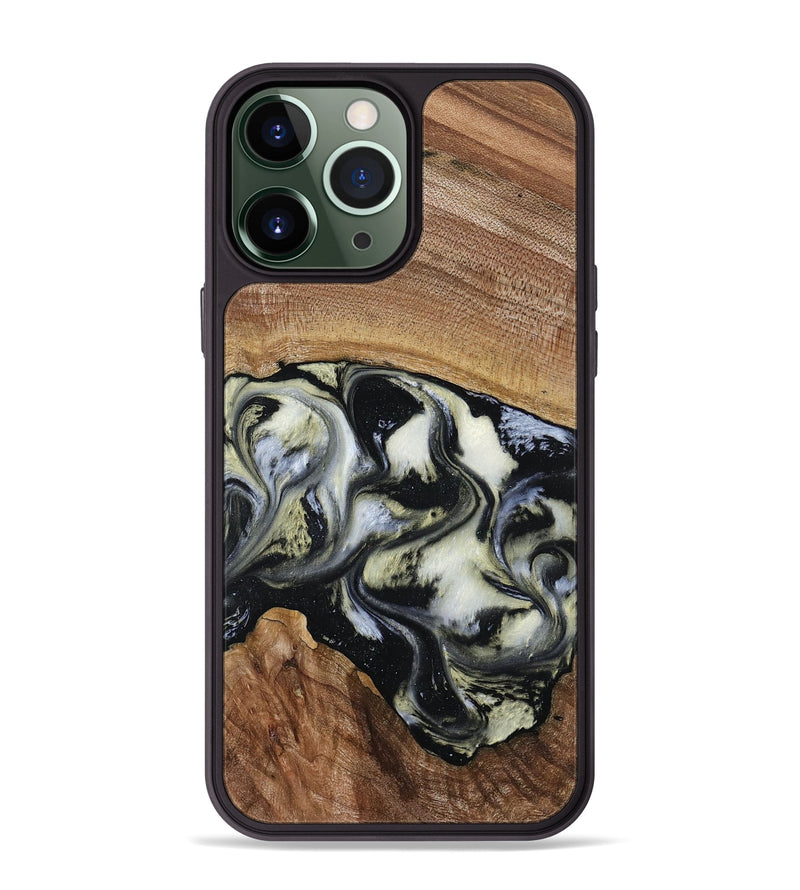 iPhone 13 Pro Max Wood Phone Case - Jessica (Black & White, 789417)