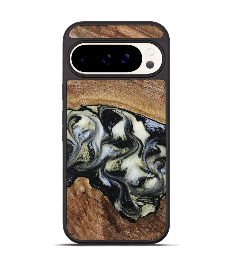 Pixel 9 Wood Phone Case - Jessica (Black & White, 789417)