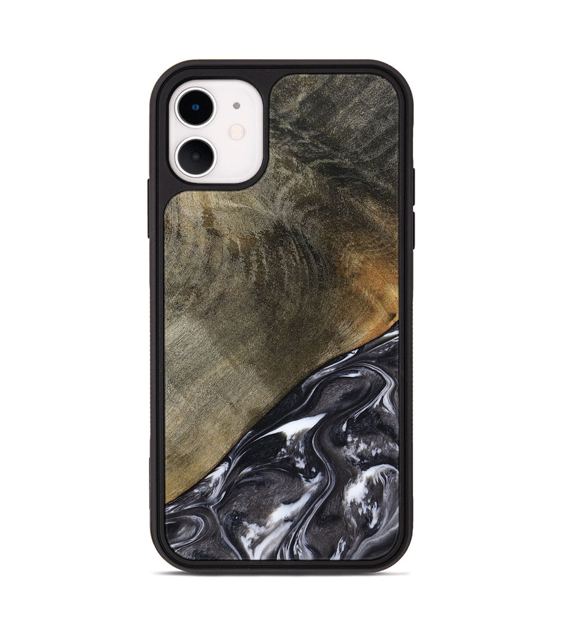 iPhone 11 Wood Phone Case - Ariya (Black & White, 789418)