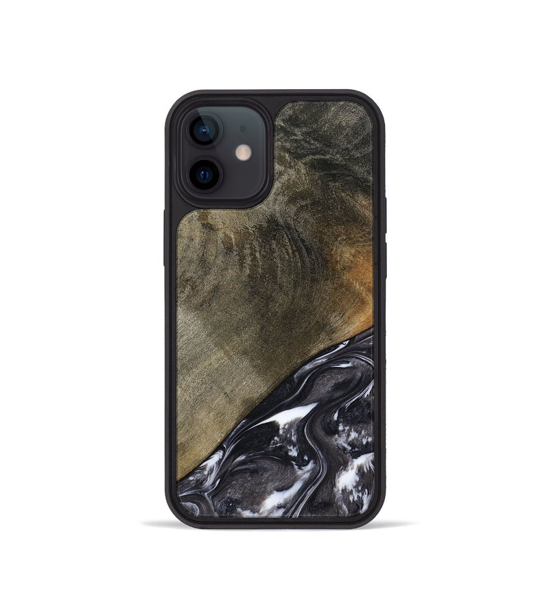 iPhone 12 mini Wood Phone Case - Ariya (Black & White, 789418)