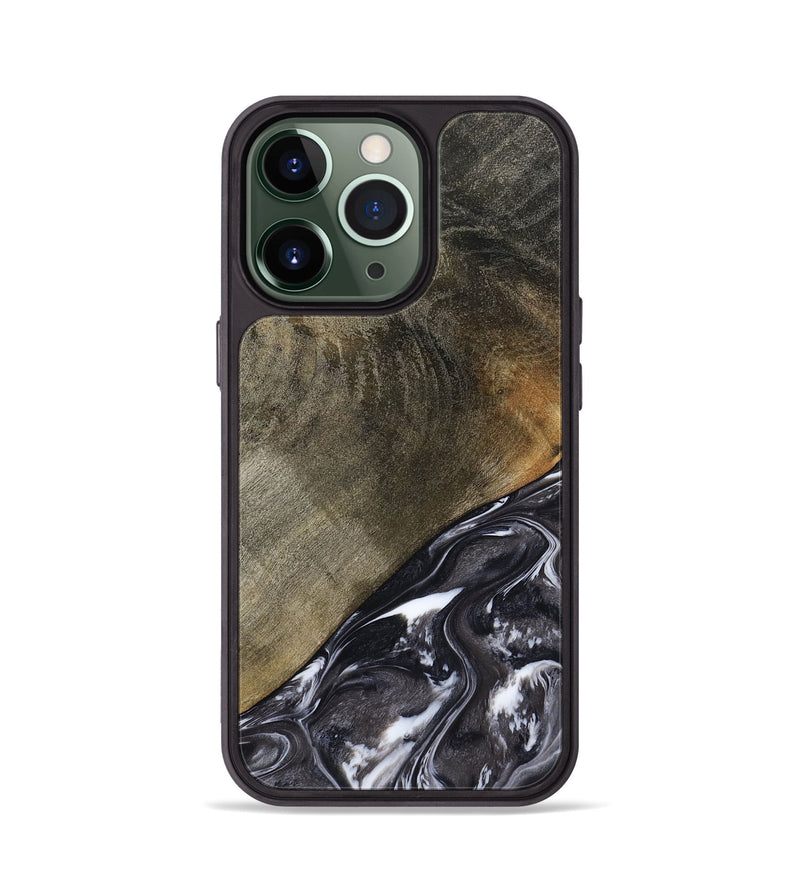 iPhone 13 Pro Wood Phone Case - Ariya (Black & White, 789418)