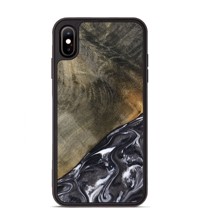 iPhone Xs Max Wood Phone Case - Ariya (Black & White, 789418)