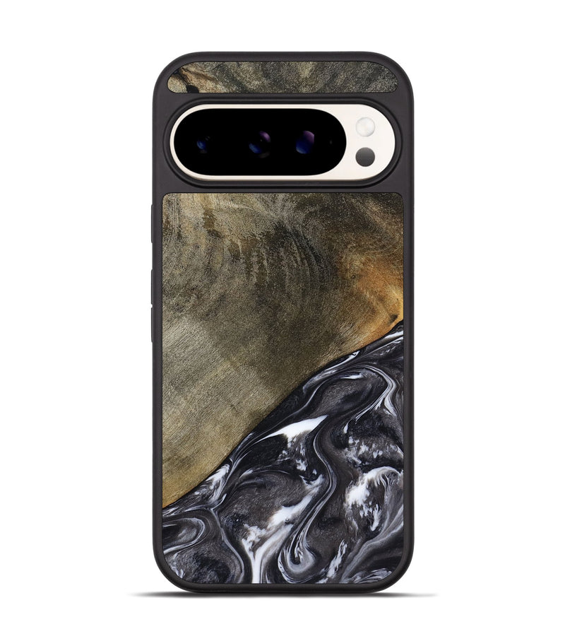 Pixel 9 Wood Phone Case - Ariya (Black & White, 789418)