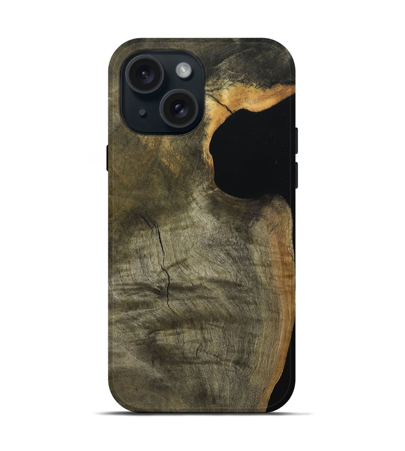 iPhone 15 Wood Live Edge Phone Case - Cailyn (Wood Burl, 789643)