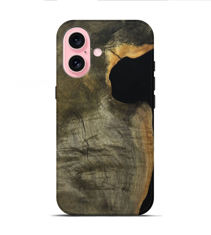 iPhone 16 Wood Live Edge Phone Case - Cailyn (Wood Burl, 789643)