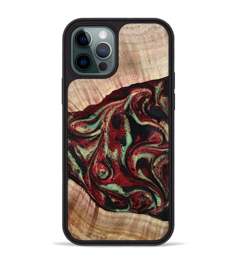 iPhone 12 Pro Max Wood Phone Case - Essie (Red, 789656)