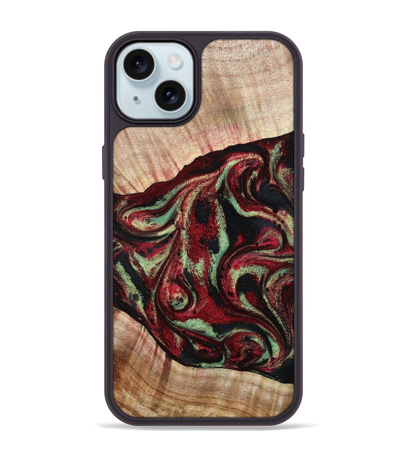 iPhone 15 Plus Wood Phone Case - Essie (Red, 789656)