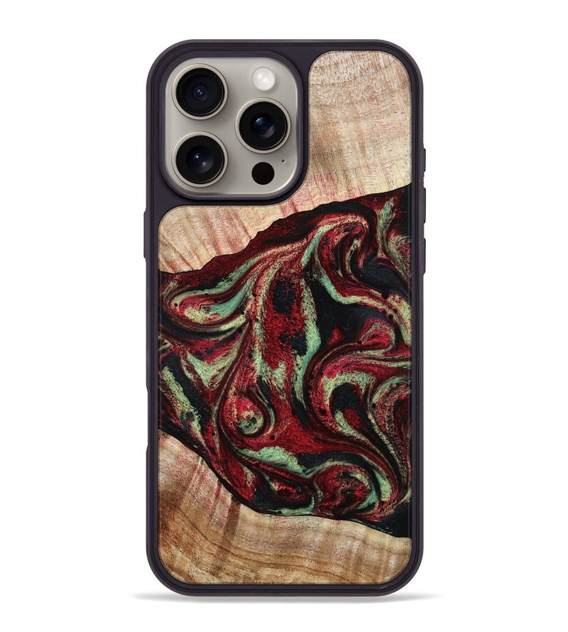iPhone 16 Pro Max Wood Phone Case - Essie (Red, 789656)