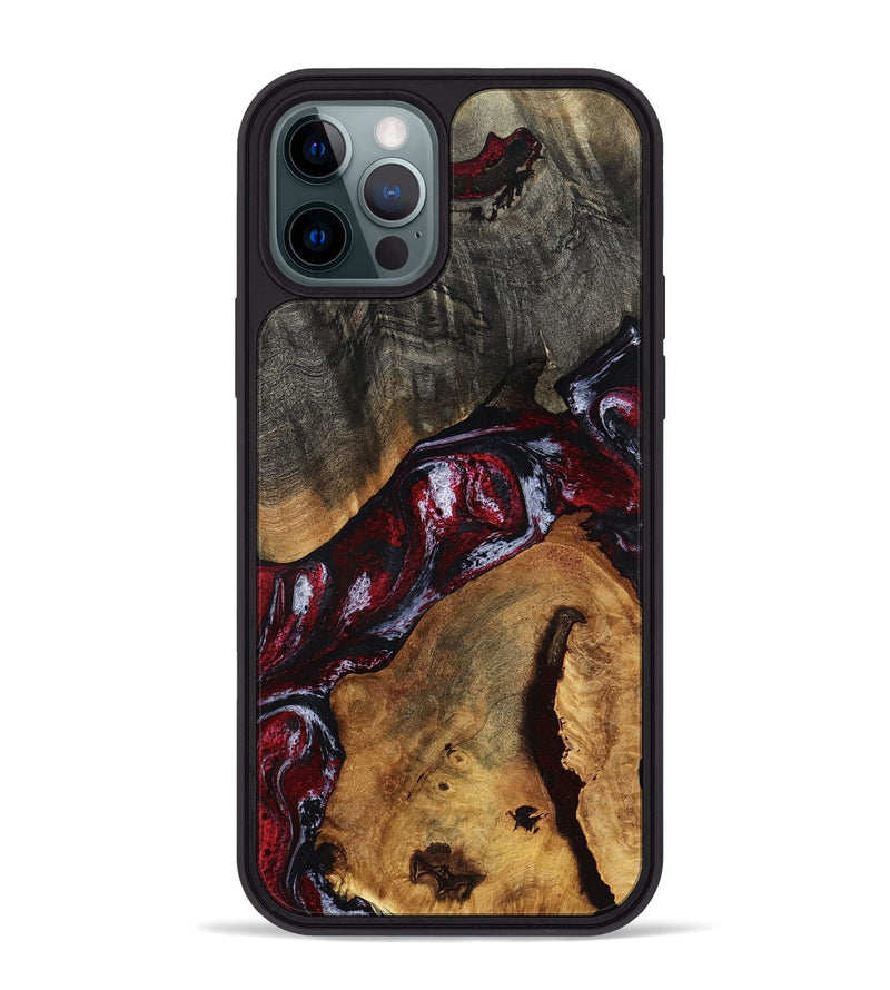 iPhone 12 Pro Max Wood Phone Case - Jaydin (Red, 789658)