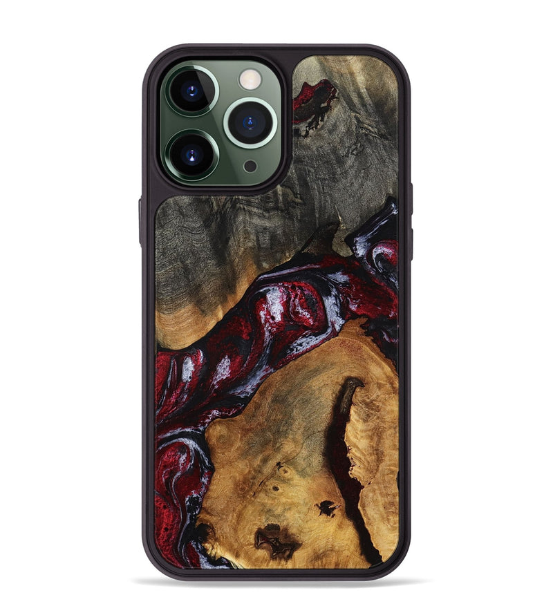 iPhone 13 Pro Max Wood Phone Case - Jaydin (Red, 789658)