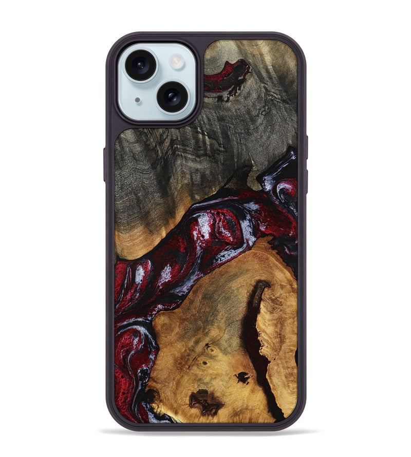 iPhone 15 Plus Wood Phone Case - Jaydin (Red, 789658)