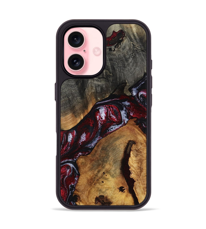 iPhone 16 Wood Phone Case - Jaydin (Red, 789658)