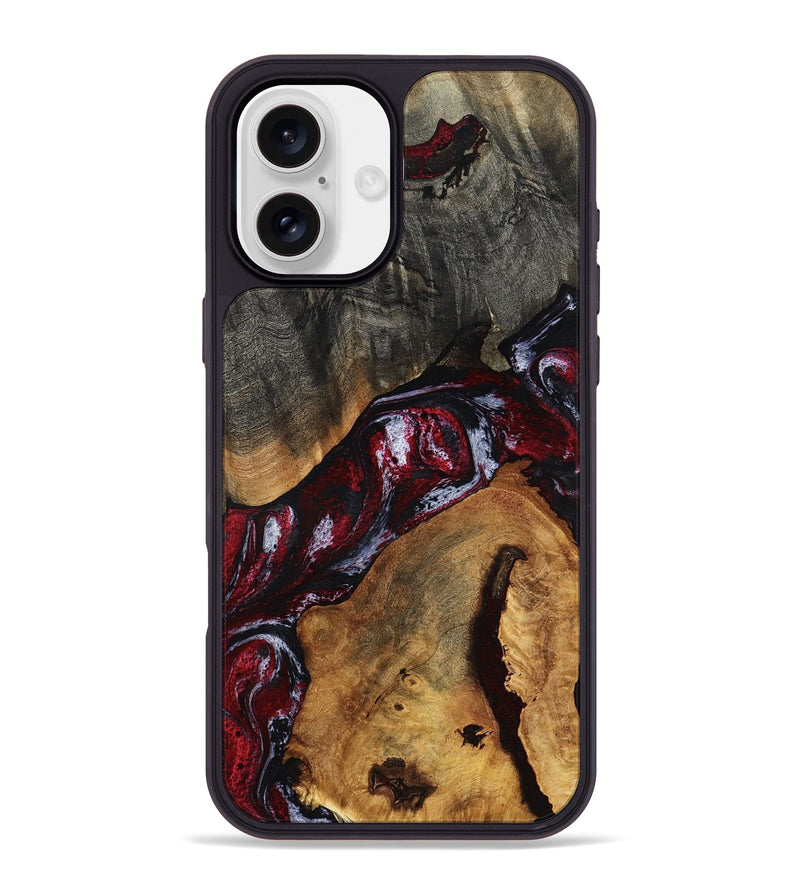 iPhone 16 Plus Wood Phone Case - Jaydin (Red, 789658)