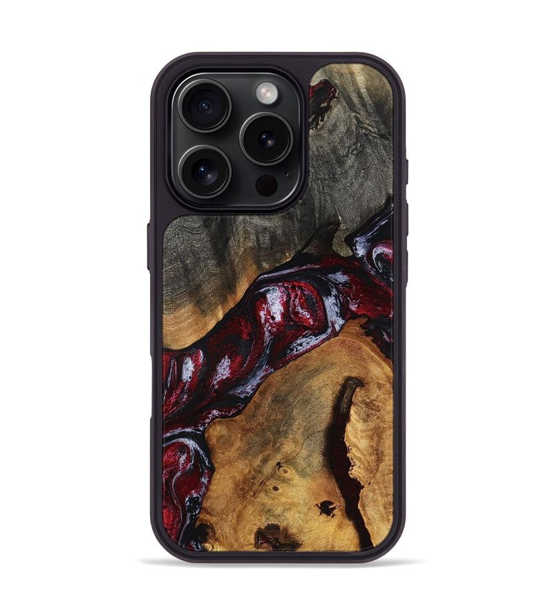 iPhone 16 Pro Wood Phone Case - Jaydin (Red, 789658)