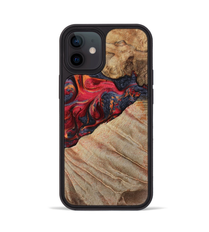 iPhone 12 Wood Phone Case - Aileen (Red, 789659)