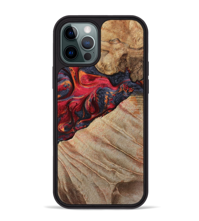 iPhone 12 Pro Max Wood Phone Case - Aileen (Red, 789659)