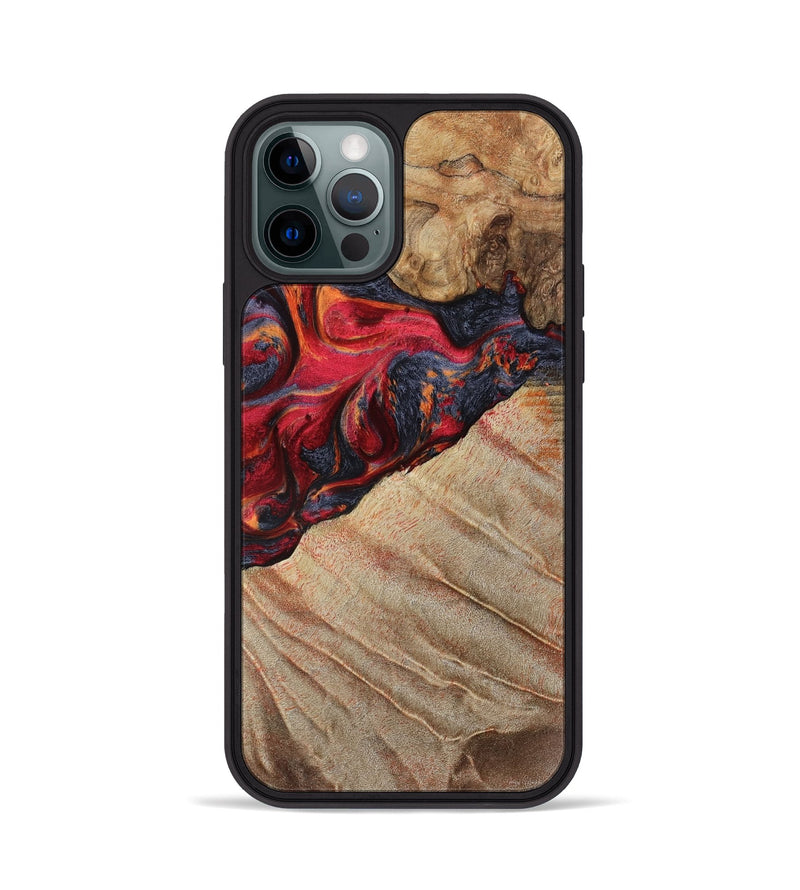 iPhone 12 Pro Wood Phone Case - Aileen (Red, 789659)