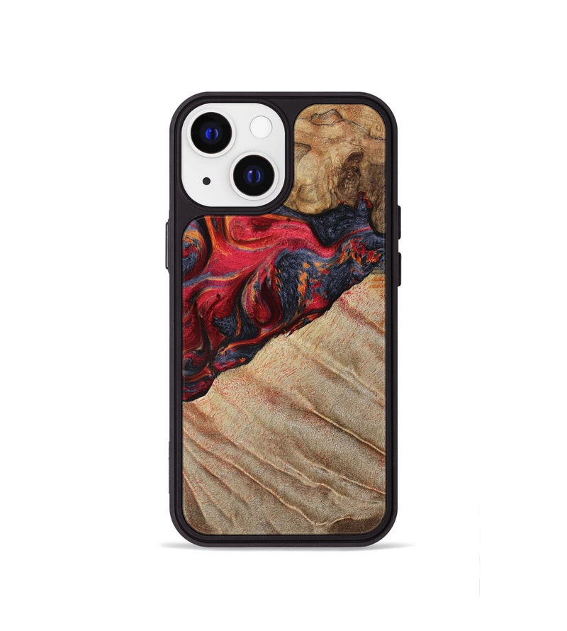 iPhone 13 mini Wood Phone Case - Aileen (Red, 789659)