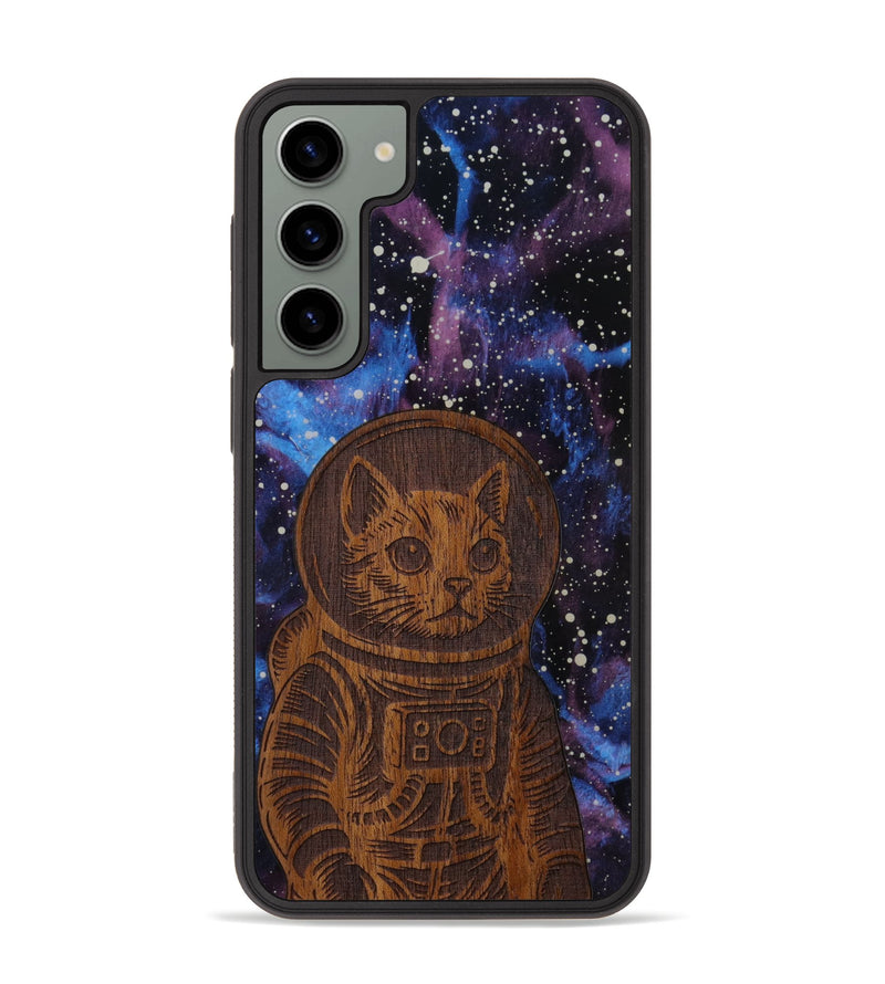 Galaxy S23 Plus Wood Phone Case - Luna Cat (Curated)